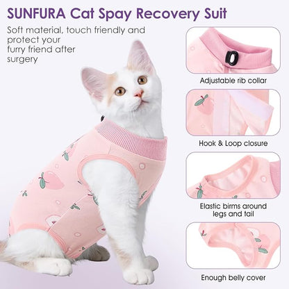SUNFURA Cat Recovery Suit, Kitten Surgical Full Bodysuit - Image 4