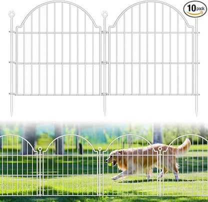 10 Panels No Dig Decorative Garden Fence by Blingluck