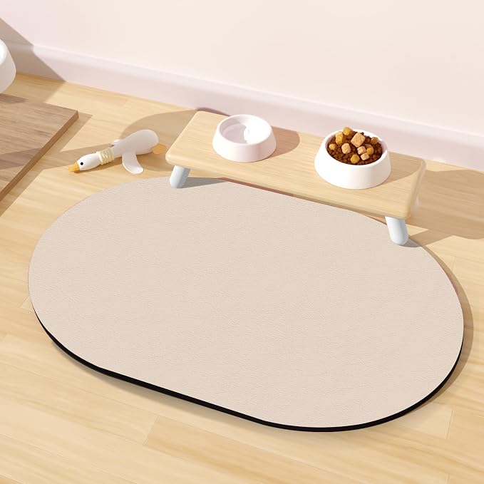 Dog Feeding Mat 24''x16'', Absorbent Pet Food Mat, No Stains Quick Dry Pet by METEOROCK
