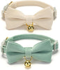Soft Corduroy Cat Collar, Plaid Pattern, by Petiry