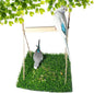 FlidRunest Bird Swing Mat with Wood Perch, Lawn Swing Hammock by FlidRunest