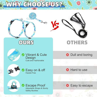 KOOLTAIL Cat Harness and Leash Set, Escape Proof Adjustable Kitten Harness - Image 4