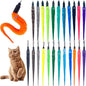 Cat Toy Worm Refills, 24 Pieces Interactive Cat Wand Attachments Worms Toy by TIENAILING