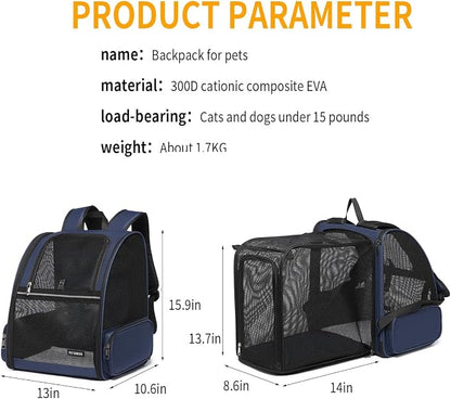 Cat Backpack，Expandable Cat Carrier Backpack, Dog Backpack Carrier and Pet - Image 2