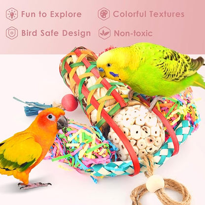 KATUMO Bird Toys Parakeet Toy Cockatiel Shredding Chew Conure Foraging Sola - Image 3