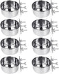 Tfwadmx 8 Pcs Bird Feeding Dish Cups, Parrot Food Bowl Clamp Holder Coop Cup by Tfwadmx