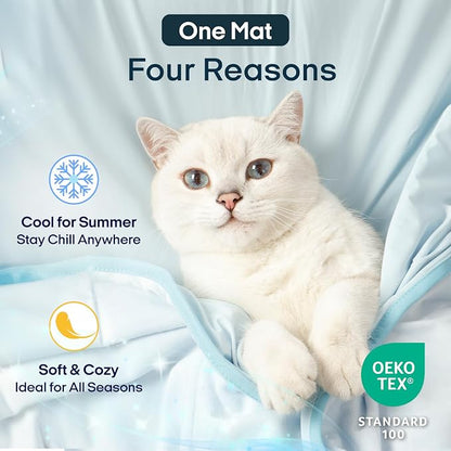 Zonli Premium Cooling Blanket for Dogs-Lightweight Fluffy Pet Throw & Bed Cover - Image 4