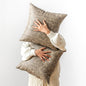 Neutral Decorative Faux Leather Pillow Covers, by GEGELICA
