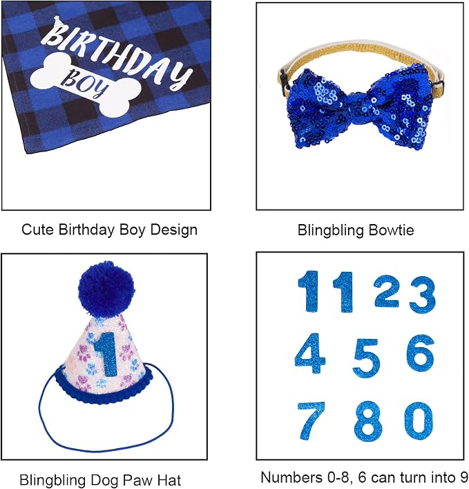 ADOGGYGO Dog Birthday Party Supplies, Pet Party Hat - Image 6