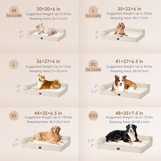 EHEYCIGA Large Dog Bed Memory Foam - Image 2