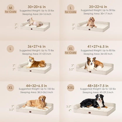 EHEYCIGA Memory Foam Dog Bed Large Size Dogs, Orthopedic Dog Bed Large - Image 2