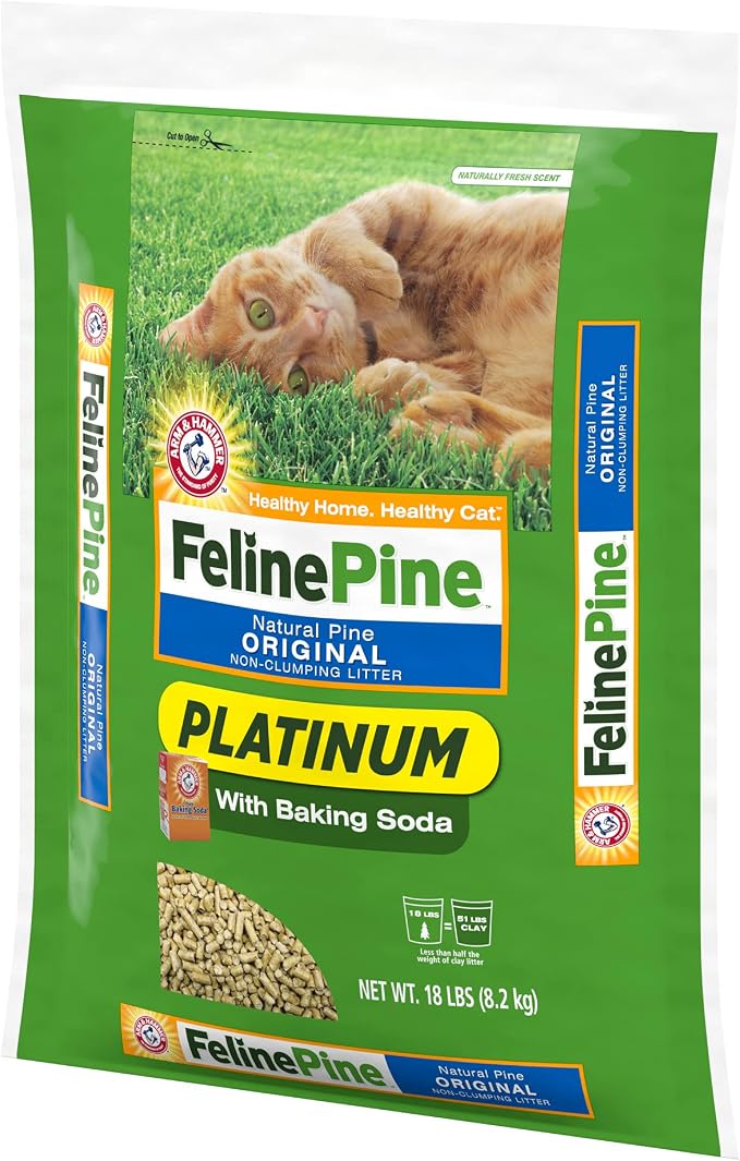 Feline Pine Platinum Non-Clumping Cat Litter, Feline Pine Cat Litter 18lb - Image 13