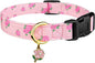 Cotton Handmade Dog Collar Cute and Distinctive Patterns Pink Rose by Fyeqyaou