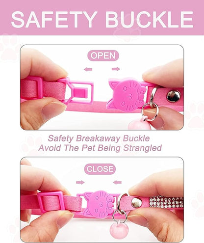 Breakaway Cat Collars with Bell, olmoony Adjustable Safe Kitten Collar - Image 6
