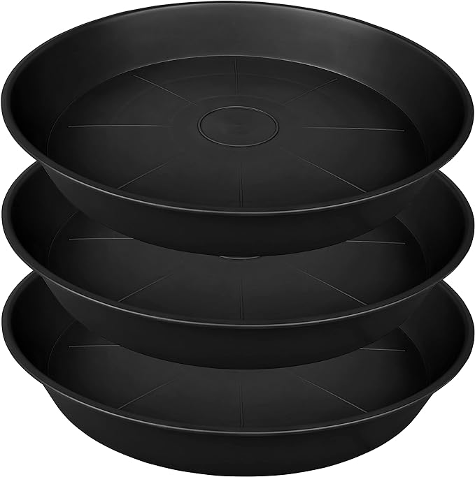 3 Pack of 20 22 inch Plant Saucer, 3.6" Depth Tray, Bath Baths Bowl by Bleuhome