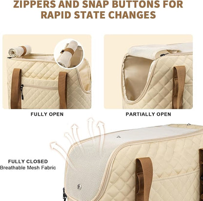 Dog Purse Carrier for Small Dogs, Soft Sided Pet Carrier - Image 3