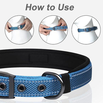 PetiFine Dog Collar for Large Dogs, Neoprene Padded and Adjustable, Reflective - Image 6