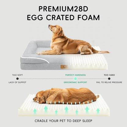 Homemate Dog Bed Large Sized Dog: 42x30 inch Orthopedic Large Dogs Bed XL - Image 4