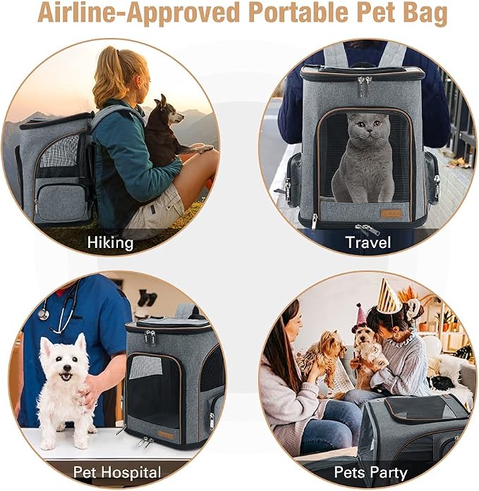 Lekereise Pet Carrier Backpack Expandable Cat Backpack - Image 4