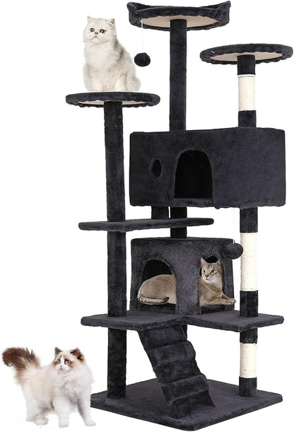 Bigacc 54in Cat Tree Tower, Cat Condo by Bigacc