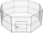 Yaheetech 24 inch 24 Panel Black Heavy Duty Foldable Metal Dog Exercise Pen by Yaheetech