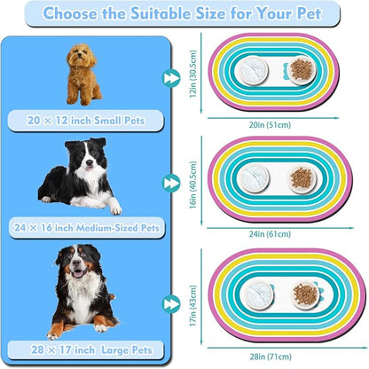 Cat Food Mat 24''x16'', Absorbent Cat Mats - Image 3