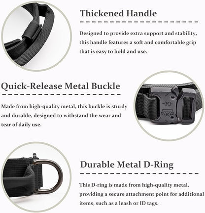 Tactical Dog Collar Set, Adjustable Military Training Nylon Dog Collar - Image 3