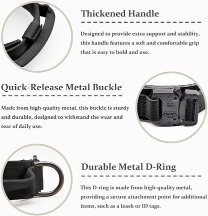 Tactical Dog Collar Set, Adjustable Military Training Nylon Dog Collar - Image 3