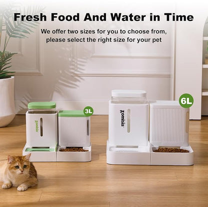 Gravity Cat Feeder and Water Dispenser, 2 in 1 Cat Self Feeder - Image 7