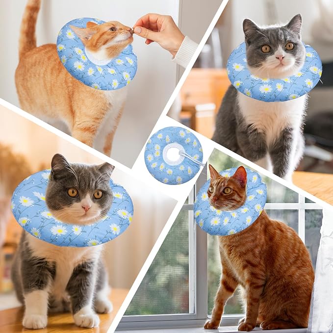 Cat Cone Collar Soft, Adjustable Cat Recovery Collars Kitten Cones to Stop - Image 7