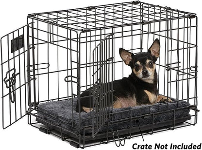MidWest Homes for Pets QuietTime XXS Dog Bed – Gray Faux Fur Bolster, - Image 3