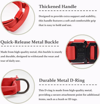 Tactical Dog Collar, Adjustable Military Training Nylon Dog Collar - Image 4