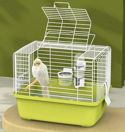 Portable Bird Travel Carrier Cage – 360° Full View Wire Carrier by Misyue