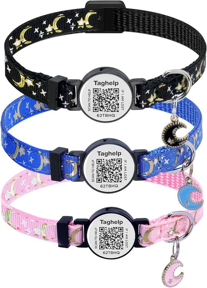 3-Pack Smart ID Cat Collar by Taghelp