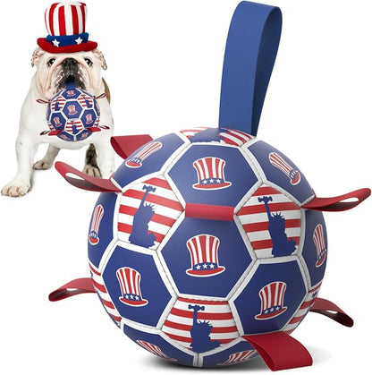 Diman Dog Toy Soccer Ball : Outdoor Dog Toys, Dog's Independence Day Gift by KeepYourDogsHappy