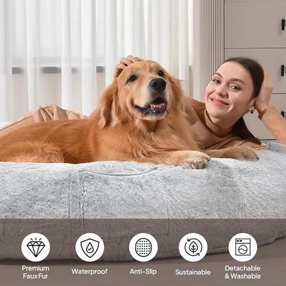 Giant Human Sized Dog Bed for Adults and Pets, Waterproof & Machine Washable - Image 3