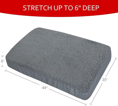 Dog Bed Covers Soft Plush Replacement Washable, Waterproof Pet Mattress Bed - Image 6