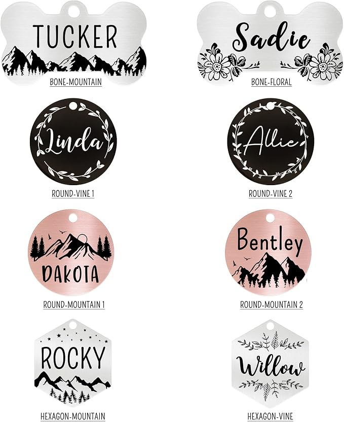 Ultra Joys Stainless Steel Pet ID Tag Dog Name Tags Personalized Front and Back - Image 5