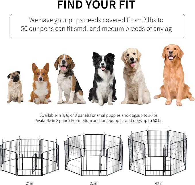 Dog Playpen, Portable Outdoor Dog Fence, Dog Playpen - Image 3