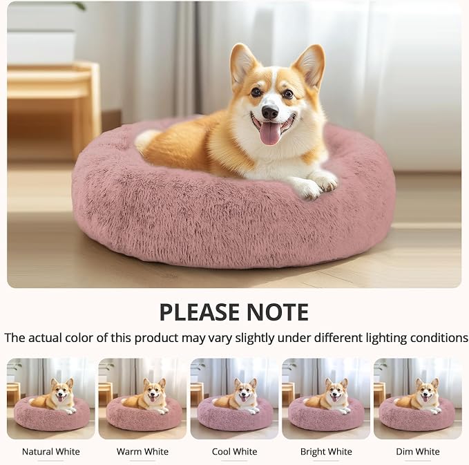 JOLLYVOGUE Calming Dog Bed Large Size Dog, Anti-Anxiety Donut Large Pet Bed - Image 8