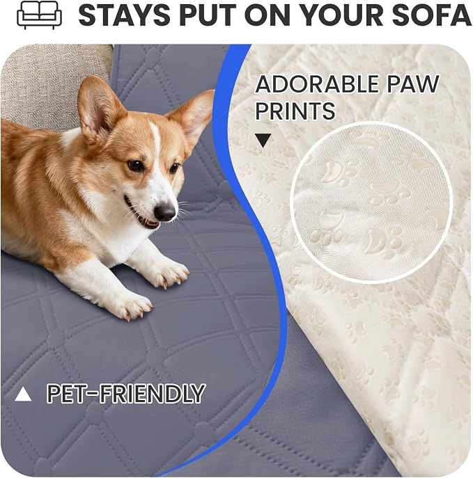 Waterproof Couch Covers for Pets, Waterproof Dog Bed Cover, Anti-Slip Soft Dog - Image 3