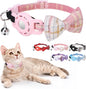 Airtag Cat Collar with Bells and Bowtie -Safety Elastic Band Kitten Collar by DILLYBUD
