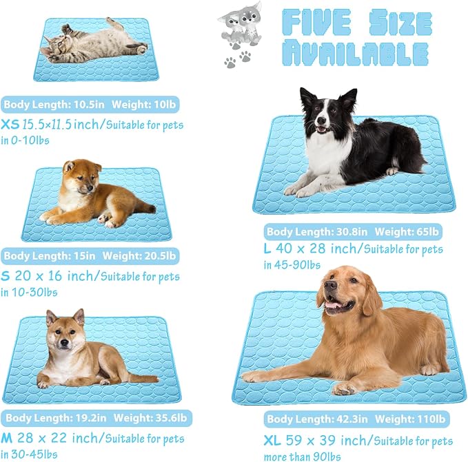 Washable Dog Cooling Mat Ice Silk Cooling Mat - Image 6