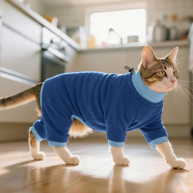 PUMYPOREITY Cat Recovery Suit, Stops Wound Licking After Surgery, Sticky Hair - Image 6