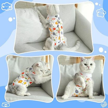 Cat Recovery Suit Female, Breathable Cat Onesie After Surgery Female - Image 4