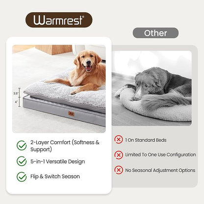 2-Pack XL Waterproof Dog Bed Large Size Dogs, Plush Cushion & Orthopedic - Image 7