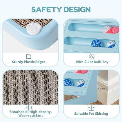 Cat Scratching Board Kitten Scratching Ball Wall Scratchers - Image 7