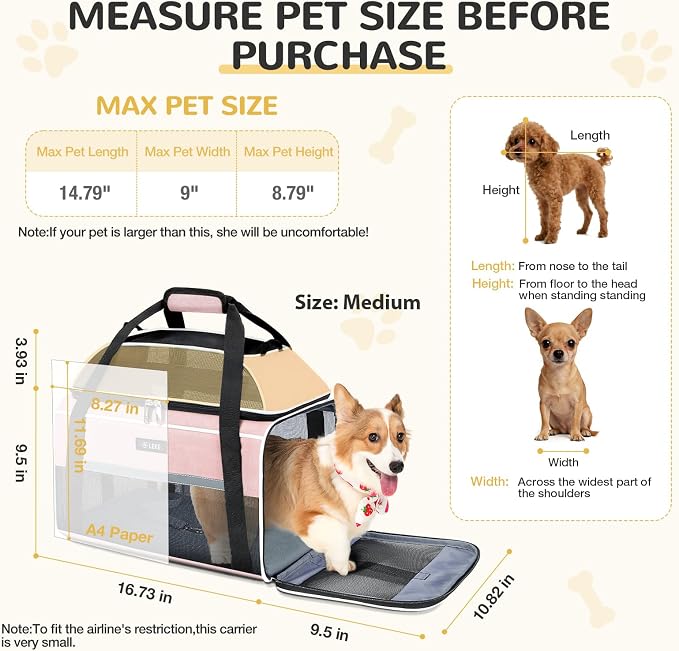 Lekereise Top-Expandable Pet Carrier 17x11x9.5 Inch Alaska Hawaiian Airline - Image 3