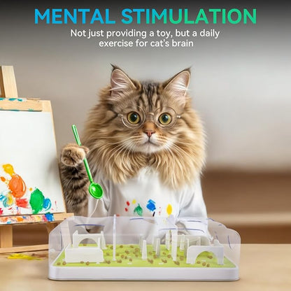 ALL FOR PAWS Interactive Cat Puzzle Feeder & Slow Feed Toy – Mental Stimulation - Image 5