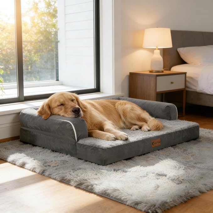 Orthopedic Dog Beds for Large Sized Dogs, Waterproof Egg Crate Foam Medium Dog - Image 8